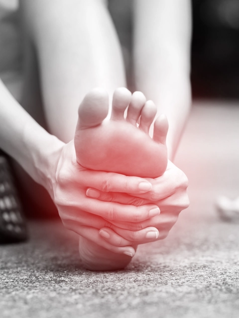 Potītes trauma uz slidena trotuāra