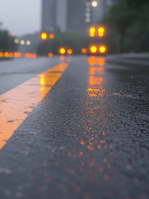 Kritiens uz slapja asfalta