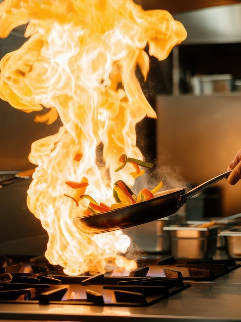 Ugunsgrēks restorāna virtuvē